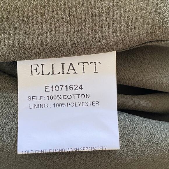 ELLIATT Fearless Pockets Mini Dress in Khaki Green, Size Small - Picture 11 of 14